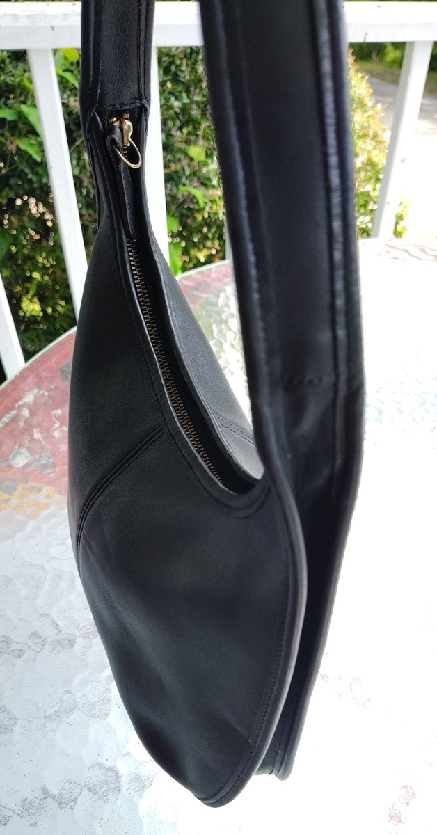 Coach MEDIUM C8P 9025 Vintage Black Leather Ergo Shoulder Bag | eBay