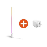 Philips Hue White & Color Ambiance Gradient Signe Stehleuchte Weiß + Smart Plug