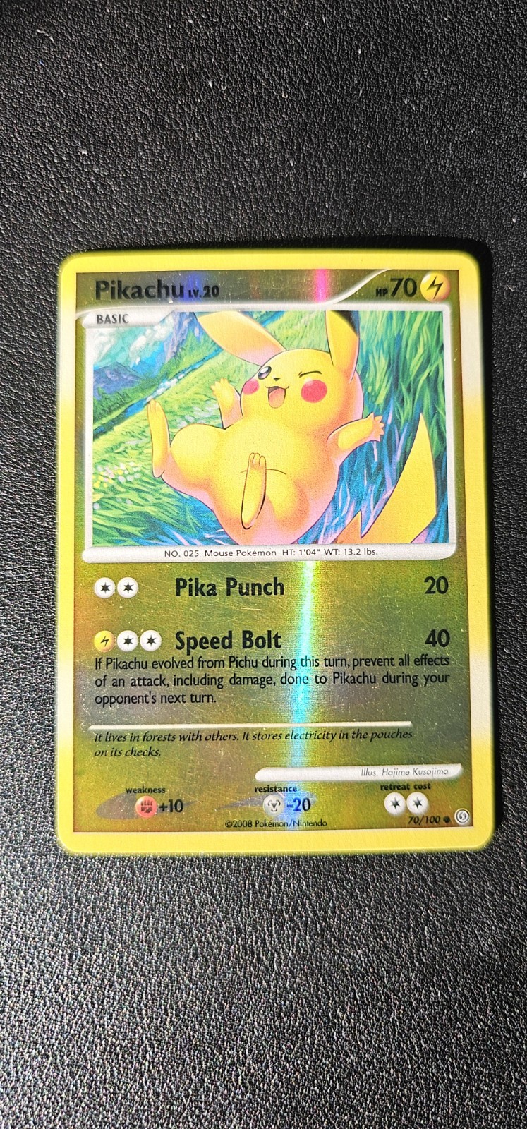 Pokémon Pikachu TCG Stormfront Reverse Holo Card 70/100 LP Condition