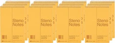 National Steno Notebook, Gregg-Ruled, Green Eye-Ease Paper, 12 Notebooks, 6" ...