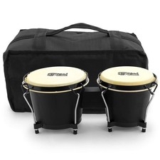 Bongo batteria con borsa di Mad About - bonghi in rovere da 6 e 7 pollici, batteria a mano - nero