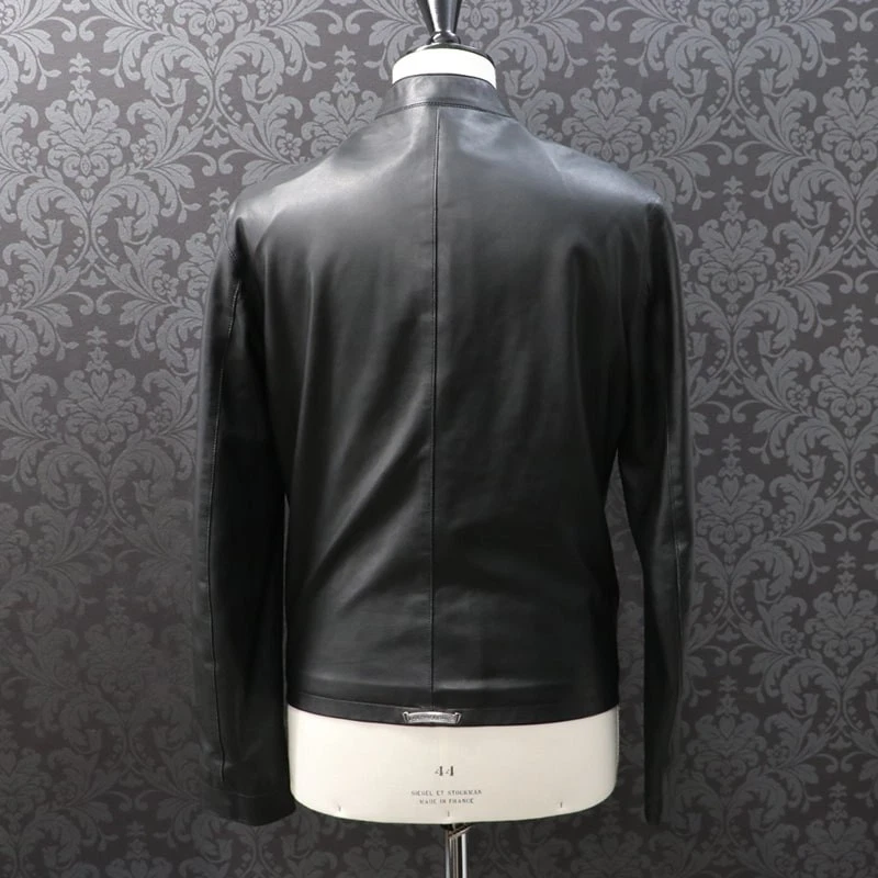 CHROME HEARTS Leather jacket single rider dagger zip SizeM size - Image 3 of 4