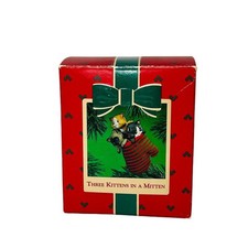 1984 Hallmark Three Kittens In A Mitten Christmas Ornament