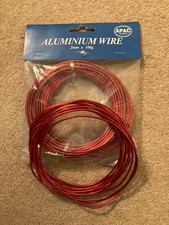 Lge lot Bendable Red Aluminium Craft florist jewellery beading 2mm Wire aprx 16m
