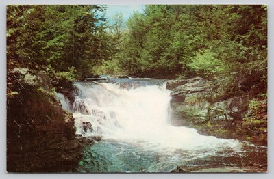 5th Falls Dancing Water Winona Five Falls Bushkill PA Chrome Postcard 1960s