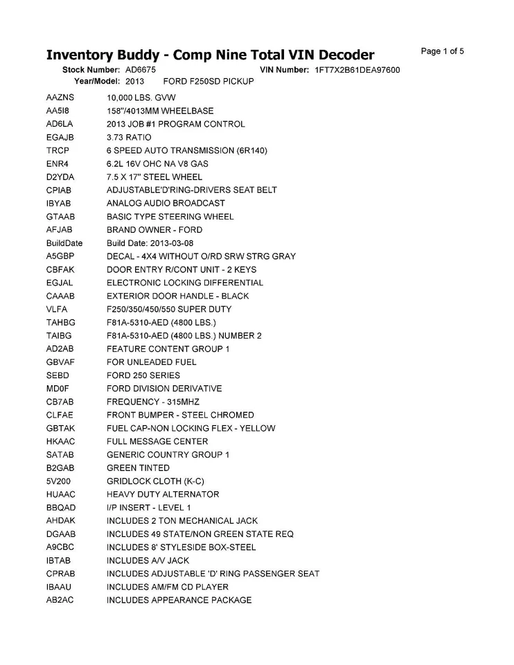 Módulo de control del motor usado (ECM) se adapta a: Ford F250SD 2013 camioneta control electrónico Foto 2 de 4