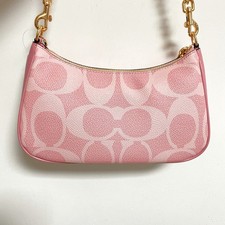 COACH Teri Shoulder Bag CAL51 In Signature Canvas Powder Pink Outlet freeshiping