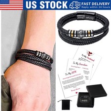 To My Son Gift for Son Bracelet Love from Mom, Dad Forever Birthday, Graduation