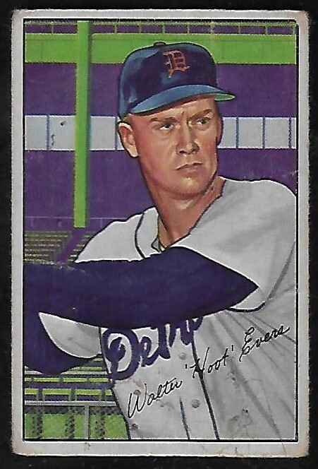 1952 Bowman #111 Walter "Hoot" Evers Detroit Tigers-Nice!