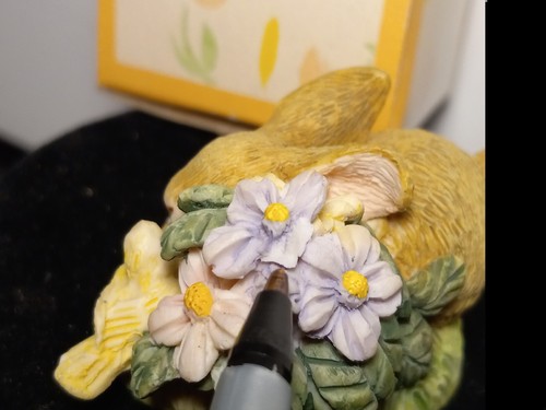 Vintage RUSS "Nature's Wonder" Bunny Canary Bird Flower Figurine 13977 RARE Box - Picture 20 of 20