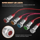 LED Indicator Light 6MM 1/4 Yellow Signal Lamp 12-24V Automotive LED Light, 5PC