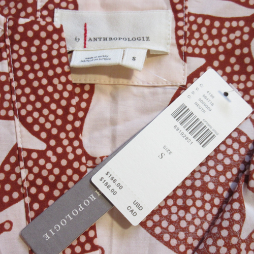 NWT Anthropologie Somerset Maxi in Neutral Dotted Floral Cotton Tiered Dress S - Picture 8 of 9