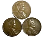 1944 P D S Lincoln Wheat Cents (3) Coins Average Circulated/Better FREE SHIPPING