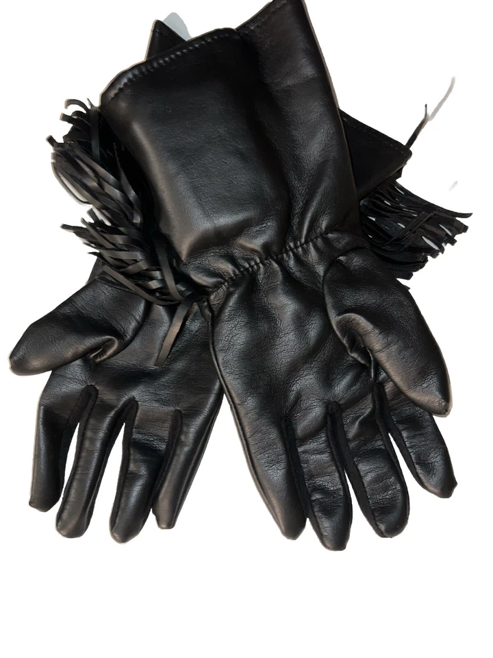 Guantes de cuero Harley Davidson 1994 vintage para motocicleta negros con efectos de sonido Foto 2 de 4