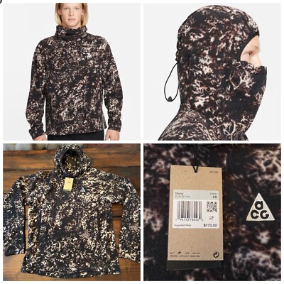 Nike ACG Therma-Fit Wolf Tree Polartec Hoodie $170 Size XS DV9102