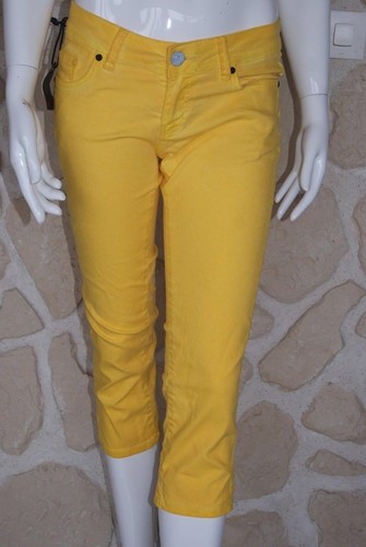 Pantacourt Stretch Femme – An Vito – Taille 48 – Crème – Neuf Avec Défauts