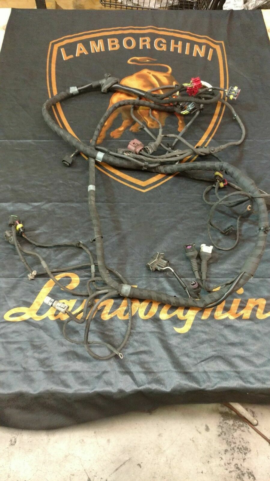 LAMBORGHINI MURCIELAGO LP640 PASSENGER RIGHT SIDE WIRING HARNESS OEM, 410971174E