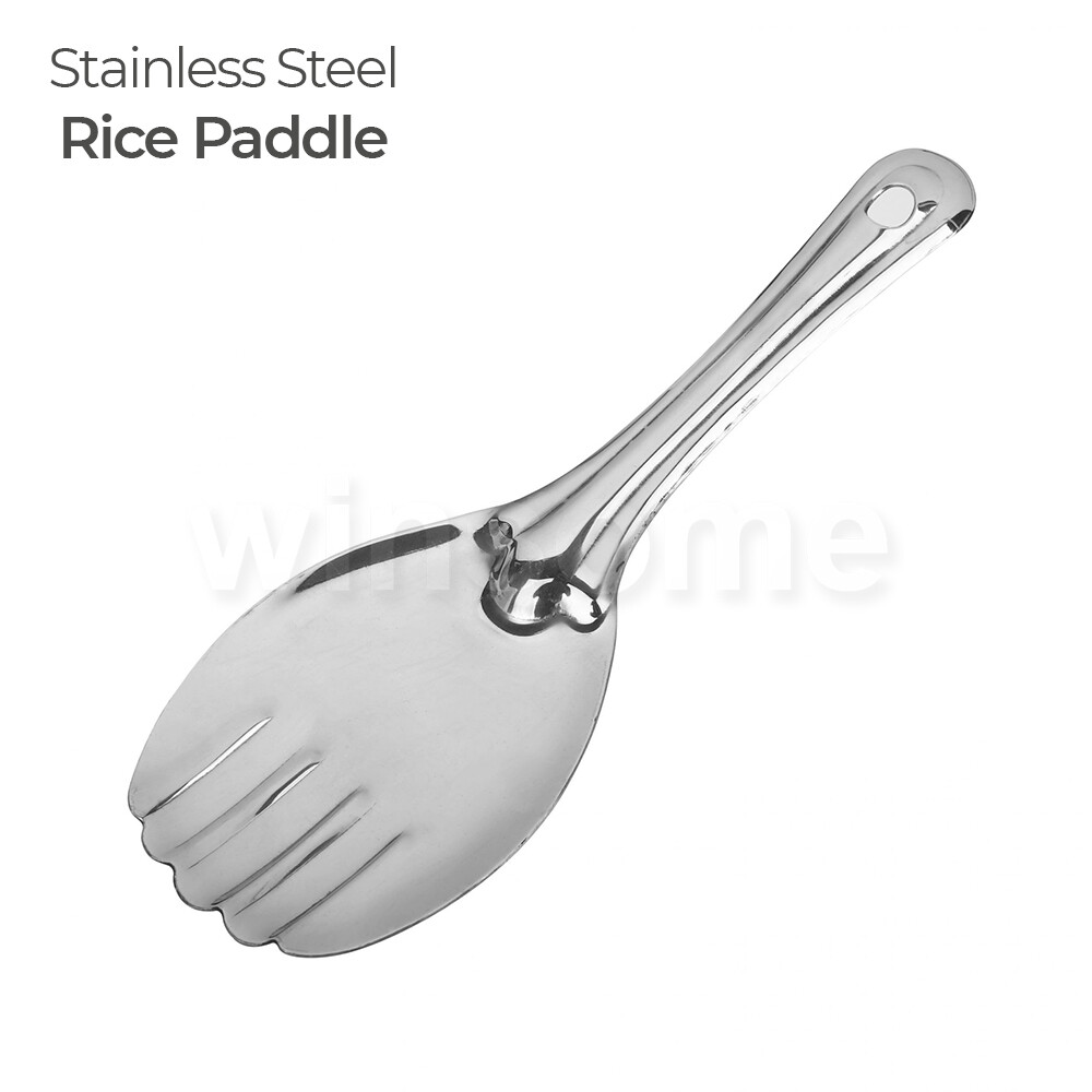 Serving Stainless Steel Rice Spoon Paddle Scoop Turner Mini Spatula Kitchen Tool