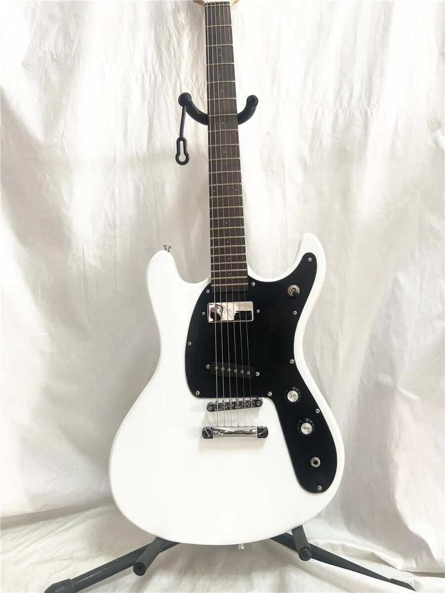 Custom White Electric Guitar Mosrite Zero Fret JRM Johnny