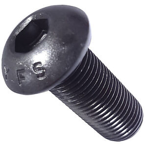 1/2-20 x 2" Button Head Socket Cap Screws Black Oxide Alloy Steel Qty 5