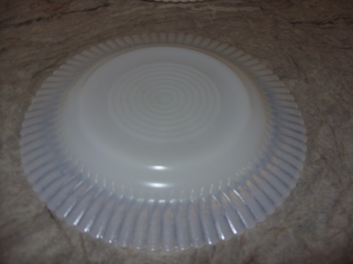 MacBeth Evans 2 Pétalos Monax Blanco Leche Vidrio 9" Platos de Cena Fondo Anillado - Imagen 7 de 8