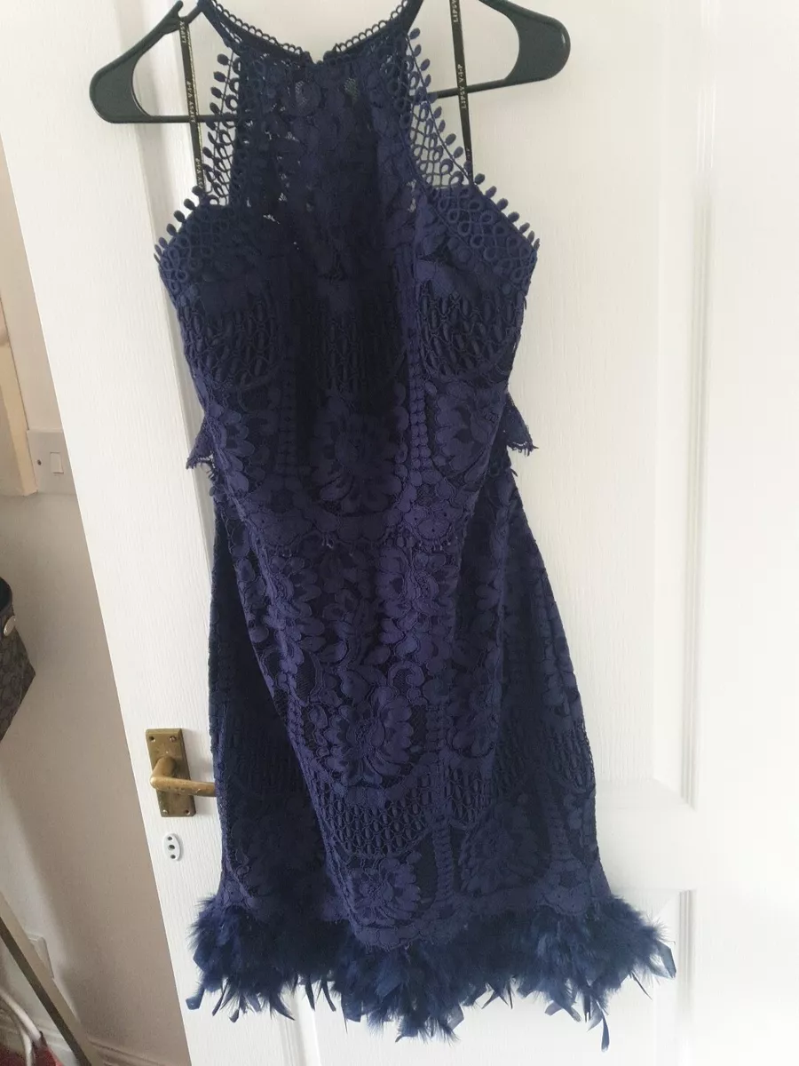 Abbey clancy x cheap lipsy halterneck scallop dress