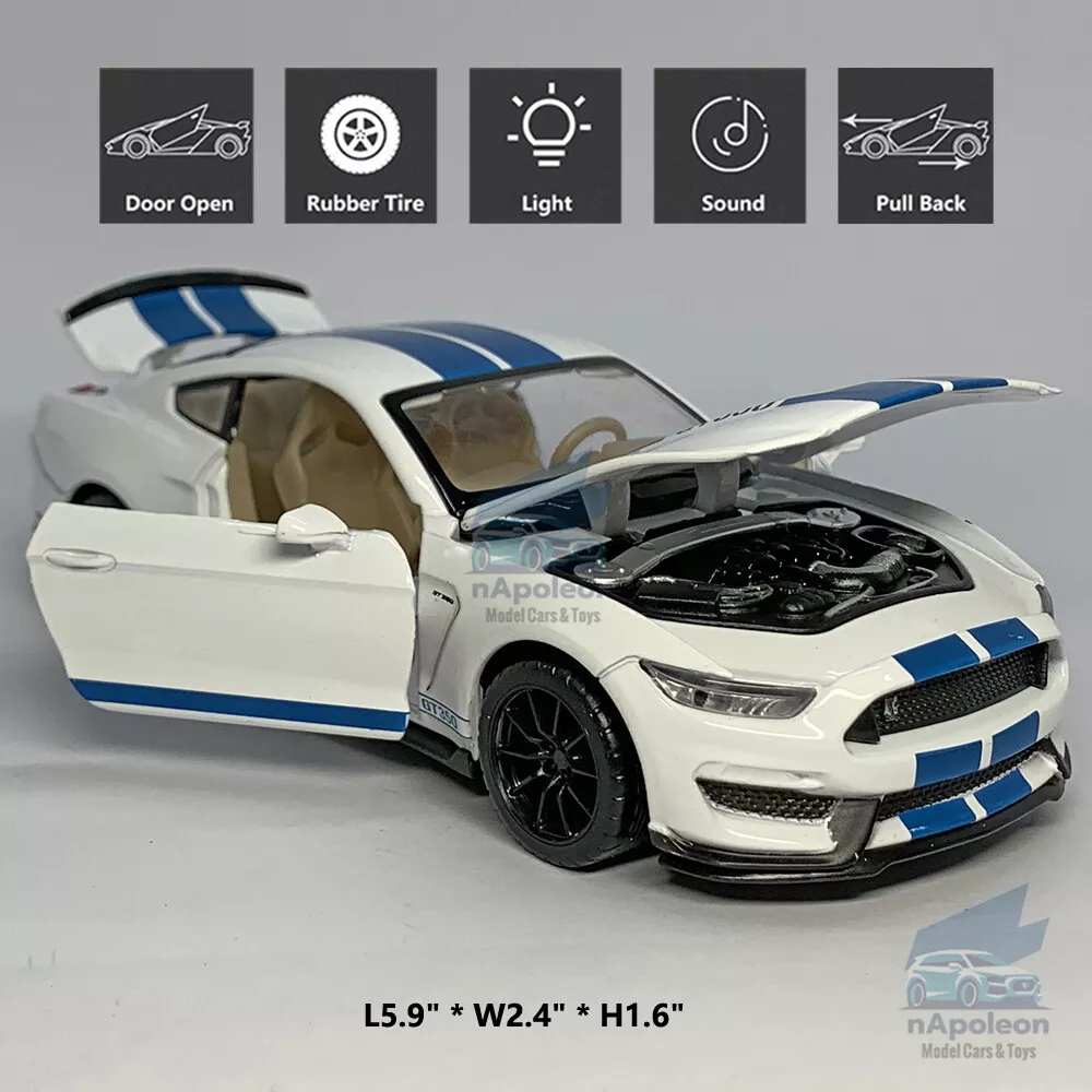 1/32 Ford Mustang Shelby GT350 Model Car Diecast Toy Vehicle Kids Gift White