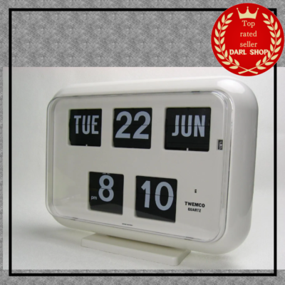 TWEMCO Table & Wall Clock Digital Flip Clock With Calendar QD-35