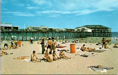 Postcard Enjoying The Sun And Fun At The Old Orchard Beach Maine Chrome