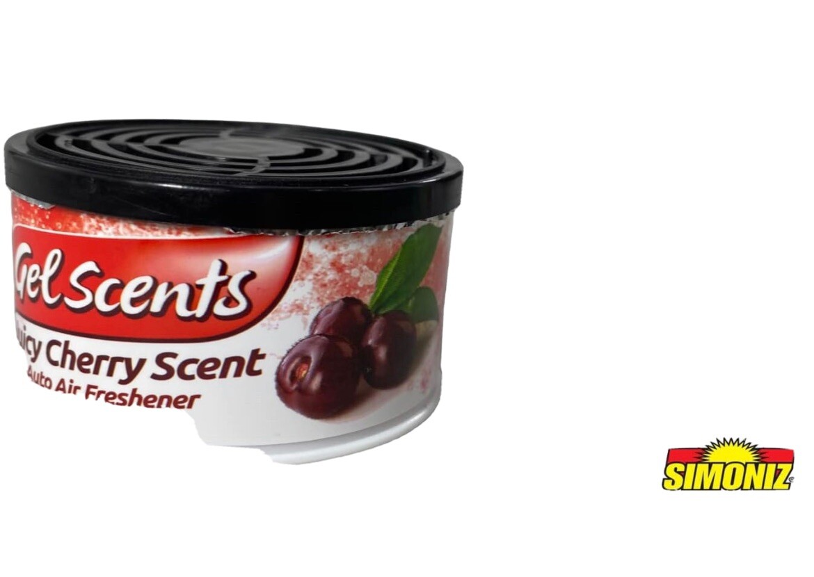 Simoniz Gel Scents Juicy Cherry Pack Auto Air Freshener Cans 01506