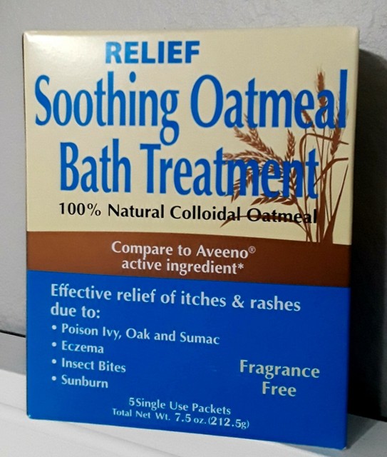 Relief Soothing Oatmeal Bath Treatment 5 Single Use Packets Fragrance