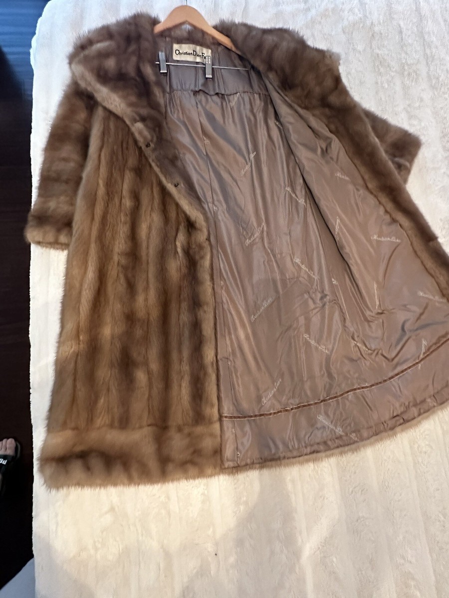 Vintage Christian Dior Fur Coat Designer Female. The price for