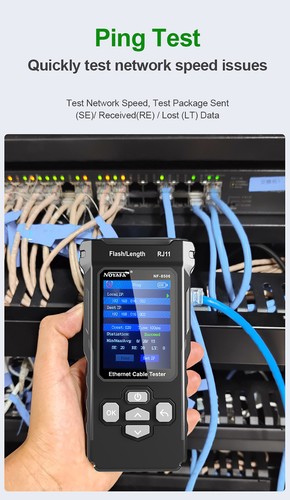 NOYAFA NF-8506 LCD Digital Network Cable Tester Rechargeable Network Line B7D9 - Afbeelding 9 van 12