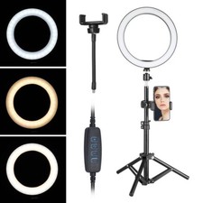 10  Ring Light With Tripod Stand And Phone Holder,shockproof Stick,3 Light Modes