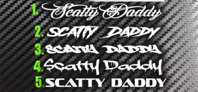 Scatty Daddy Vinyl 9'' Decal Sticker Fits Dodge Charger Hellcat SRT Scat Pack