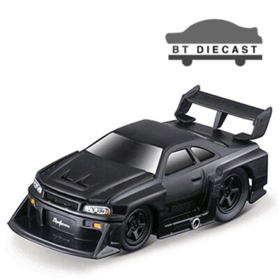 MUSCLE MACHINES LIBERTY WALK LBWK 1999 NISSAN GT-R R34 1/64 BLACKOUT ED ...