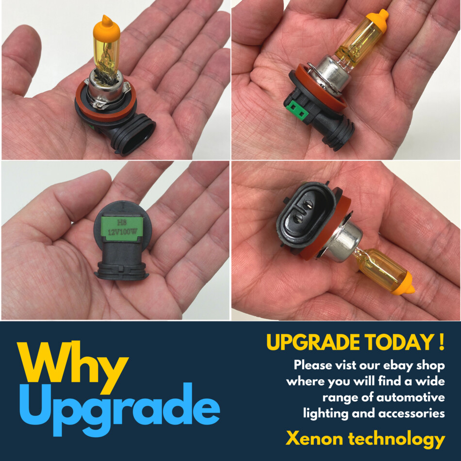 H8 Xenon Yellow Headlight Bulbs 100w 708 Fog Light Spot Lamps DRL