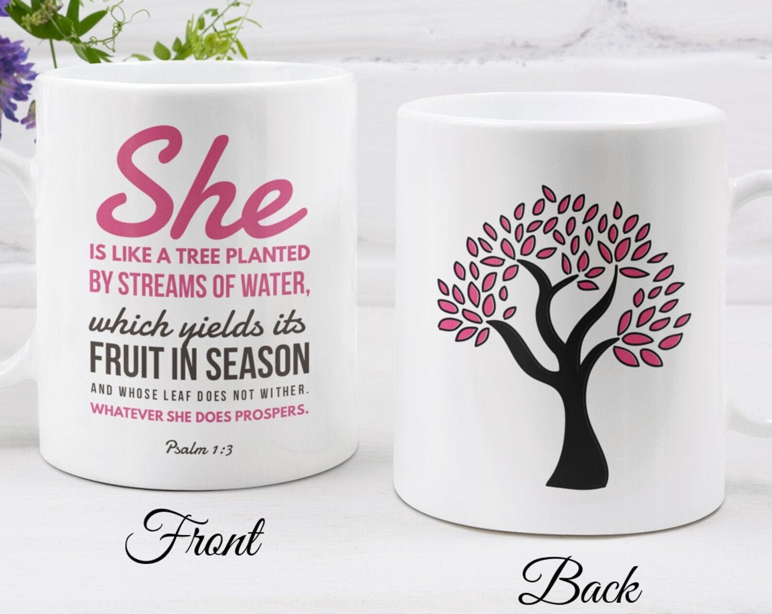 Biblical Psalm 1:3 Inspirational Scripture Coffee Mug Gift  