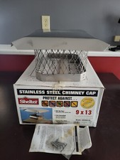 Chimney Cap Mesh Rectangle 9x13 Shelter SCSS913L Stainless Steel