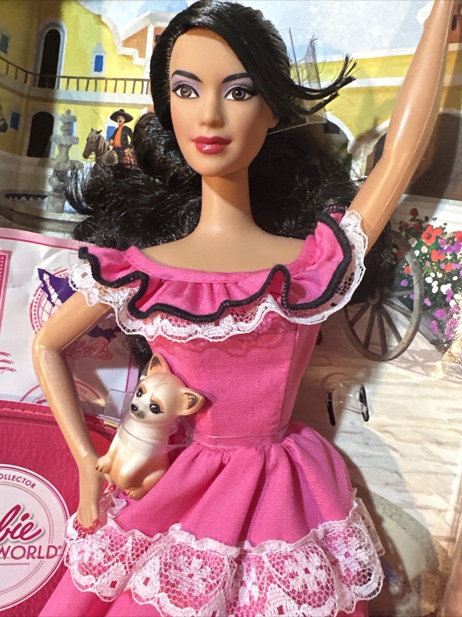 Barbie, Pink Label, Mexico Passport DOTW Doll with Pet Chihuahua