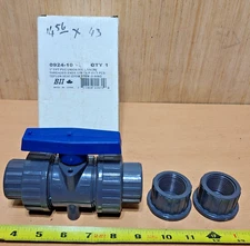 BII 0924-10 1” FPT PVC UNION BALL VALVE THREADED ENDS C/W SLIP END