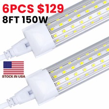 8 foot LED Garage Lights 8FT LED Shop Light 6Pack Integrated Tube Light Fixture