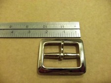 1 3/4" Nickeled Solid Brass Square Middle Bar Belt Buckle (Pack Of 2)