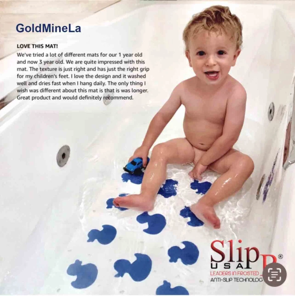 100 x Alfombra de baño de pato amarillo bañera de seguridad para bebé ducha antideslizante pato Foto 4 de 4