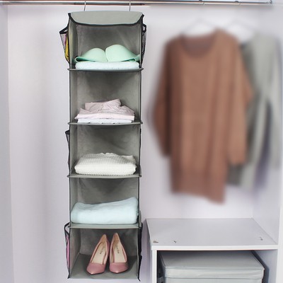 5 Shelves Wardrobe Hanging Storage Closet Organizer Shoe Clothes
