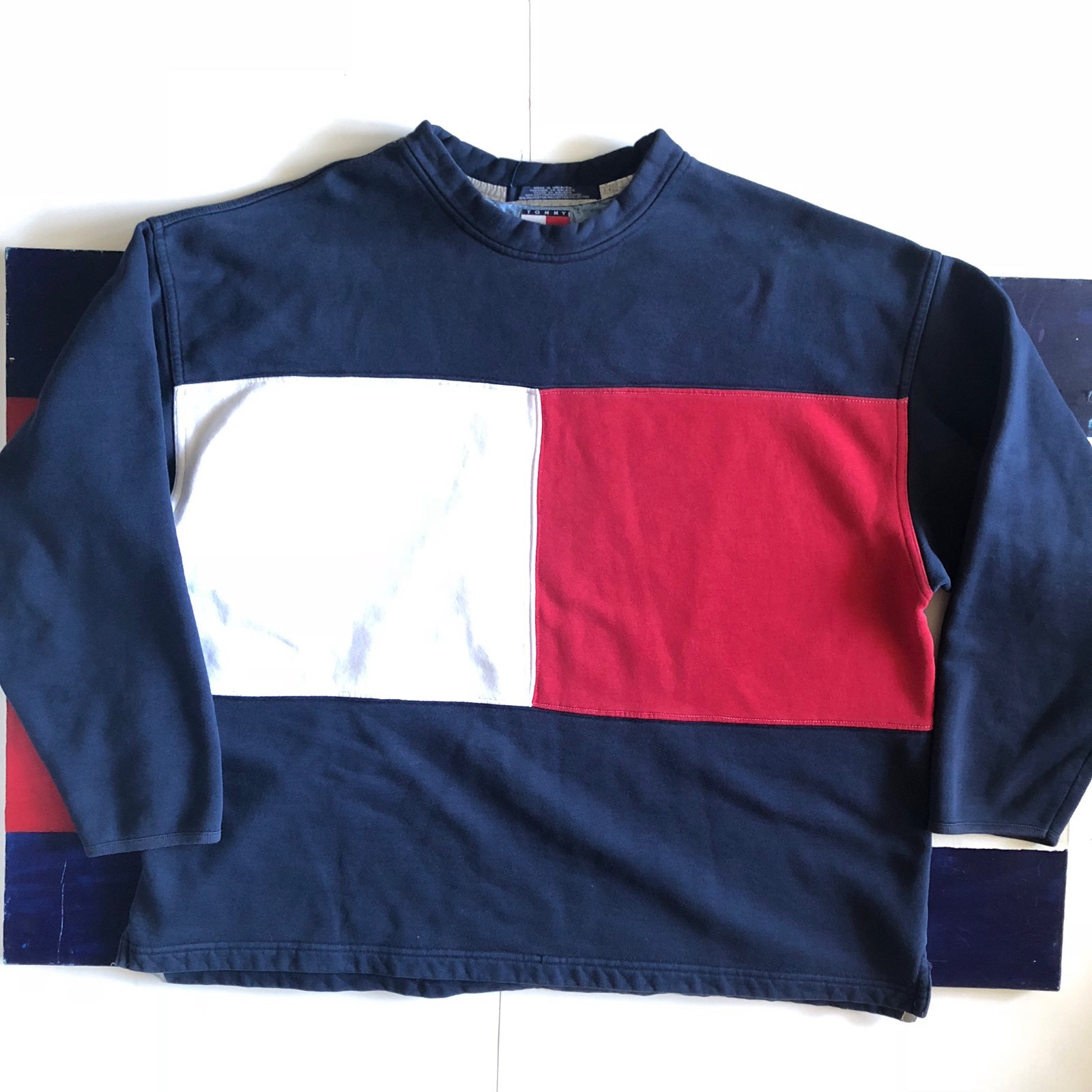 Vintage 90s Tommy Hilfiger Color Block 