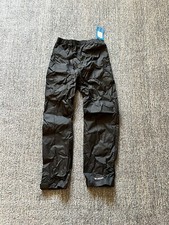 NWT Columbia Cypress Brook II Rain Pants Youth Size L Black Nylon Waterproof