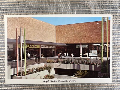 Shops Store Fronts Garden Lloyd Center Mall Portland Oregon Chrome Postcard