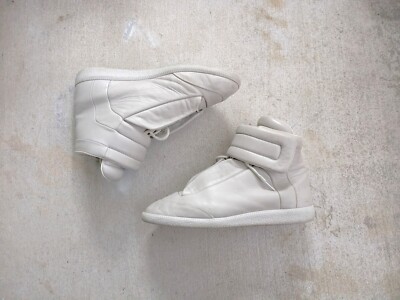 Maison Margiela Future Gray Men 12 45 Leather High Top Sneakers