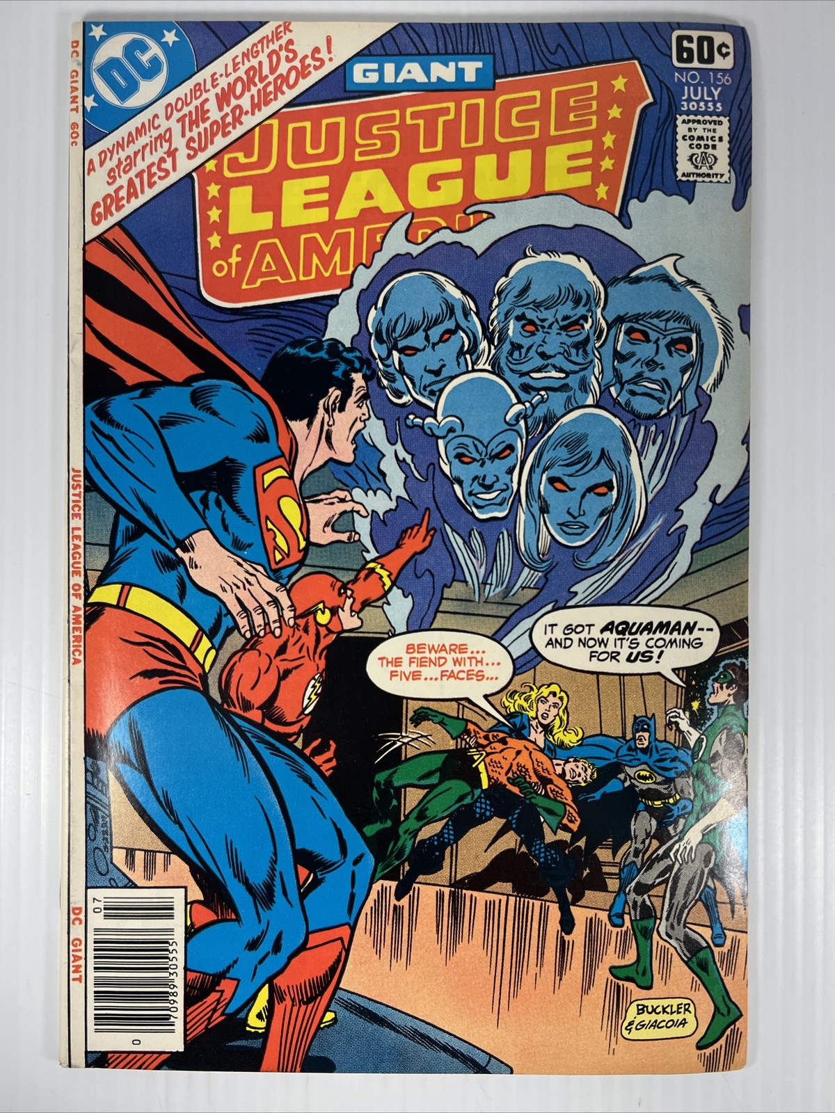 Justice League of America #156 Vol. 1 DC Comics 1978 Bronze Batman/Superman VF!